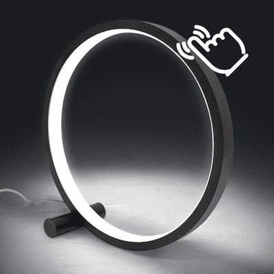 lampe circulaire LED design tactile