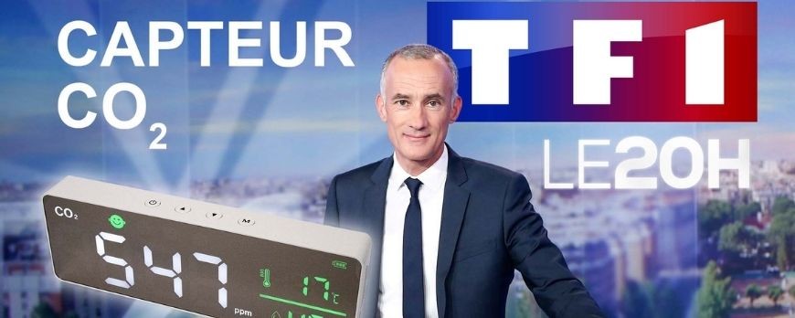 TF1 : On parle des capteurs de CO2 dans la presse ! 
